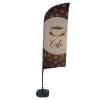 Beachflag Alu Wind Komplett-Set Kaffee Deutsch ECO - 10