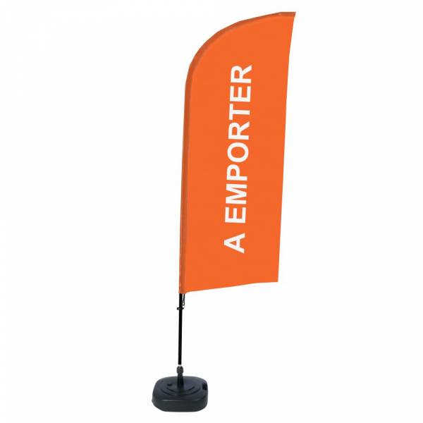 Beachflag Alu Wind Komplett-Set Take Away Orange Französisch