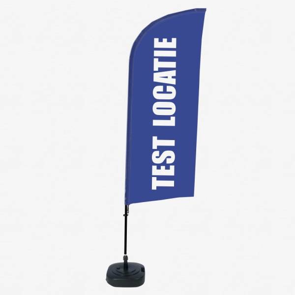 Beachflag Alu Wind Komplett-Set Testzentrum Blau Niederländisch ECO