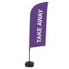 Beachflag Alu Wind Komplett-Set Take Away Blau ECO - 15