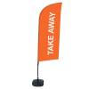 Beachflag Alu Wind Komplett-Set Take Away Orange Französisch - 18