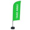 Beachflag Alu Wind Komplett-Set Take Away Grün ECO - 19