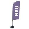 Beachflag Alu Wind Komplett-Set Neu Türkis Niederländisch - 50