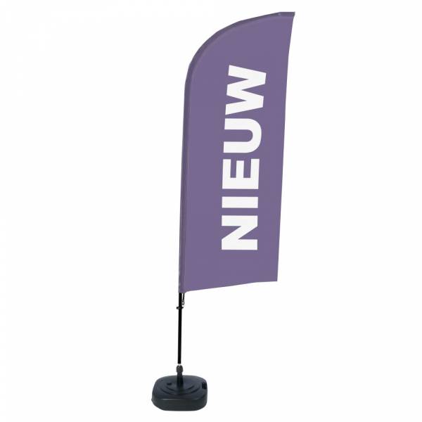 Beachflag Alu Wind Komplett-Set Neu Lila Niederländisch