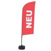 Beachflag Alu Wind Komplett-Set Neu Rot Englisch - 56