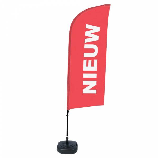 Beachflag Alu Wind Komplett-Set Neu Rot Niederländisch ECO