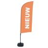 Beachflag Alu Wind Komplett-Set Neu Türkis Englisch - 64