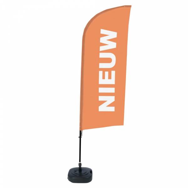 Beachflag Alu Wind Komplett-Set Neu Orange Niederländisch ECO