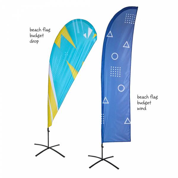 Beachflag Budget Wind Und Tropfen Extra Large