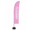 Beach Flag Budget Wind Komplettset Geöffnet Rosa Französisch - 3