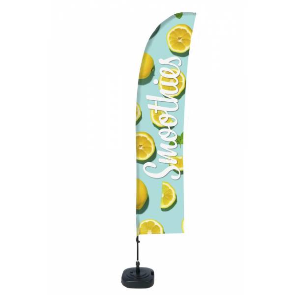 Beach Flag Budget Wind Complete Set Smoothies Lemon Spanish ECO