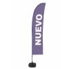 Beach Flag Budget Wind Komplettset Neu Violett Französisch - 6