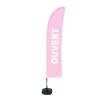 Beach Flag Budget Wind Komplettset Geöffnet Rosa Französisch ECO - 13