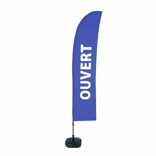 Beach Flag Budget Wind Komplettset Geöffnet Blau Französisch