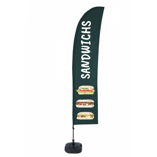 Beach Flag Budget Wind Komplettset Sandwiches Französisch ECO