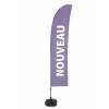 Beach Flag Budget Wind Komplettset Neu Violett Französisch - 18