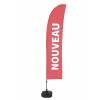 Beach Flag Budget Wind Komplettset Neu Rot Französisch - 20