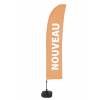 Beach Flag Budget Wind Komplettset Neu Orange Französisch - 22