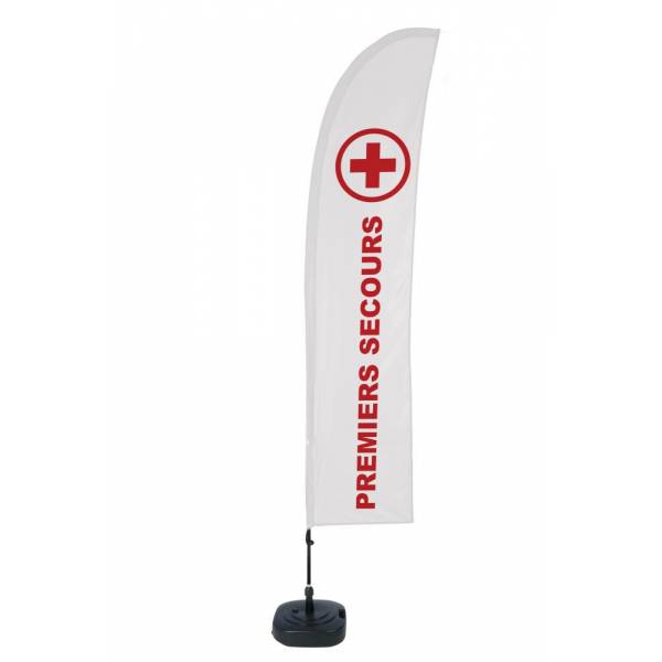 Beach Flag Budget Wind Komplettset Erste Hilfe Französisch ECO