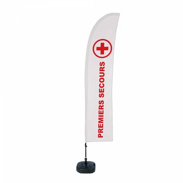 Beach Flag Budget Wind Komplettset Erste Hilfe Französisch