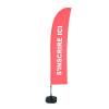 Beach Flag Budget Wind Complete Set Sign In Red Spanish ECO - 8