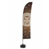 Beach Flag Budget Wind Komplettset Kaffee Französisch - 2