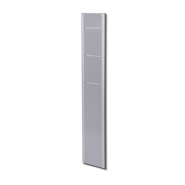 Wandprospektregal, weiß/silber