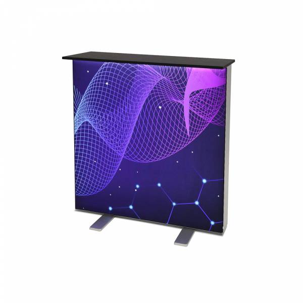 Promotiontheke Lightbox Schwarze Tischplatte