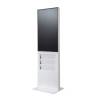 Smart Line Digitale Infostele Regal 6 x A4 Mit 43" Samsung-Bildschirm Und Touchscreen Weiß - 6