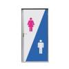 Türtapete 80 cm Sanitäre Anlagen Pink Blau 1 - 2