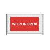 Zaun-Banner 200 x 100 cm Geöffnet Englisch Rot - 4