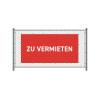 Zaun-Banner 300 x 140 cm Zu Vermieten Französisch Rot - 3