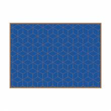 Placemat Hexagon Blue-Brown