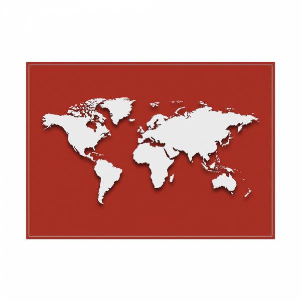 Tischsets Weltkarte Rot