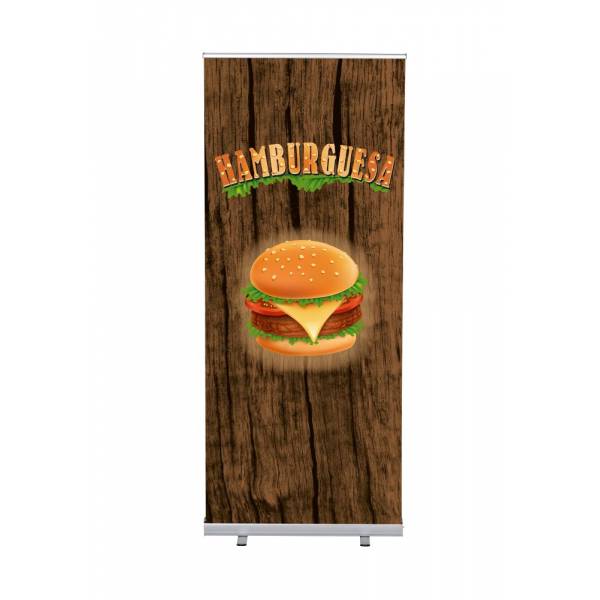 Roll-Banner Budget 85 Komplettset Burger Spanisch