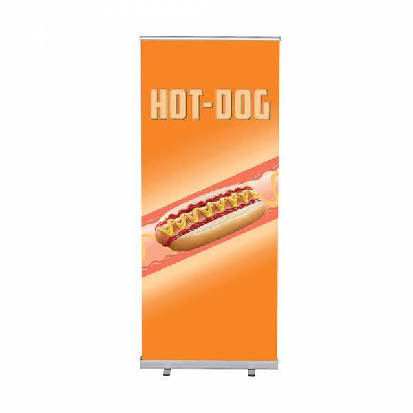 Roll-Banner Budget 85 Komplettset Hot Dog Französisch