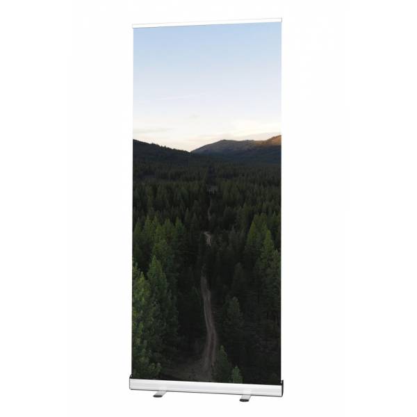 Roll-Banner Challenger Alu mit Symbio-Druck 85 x 200 cm