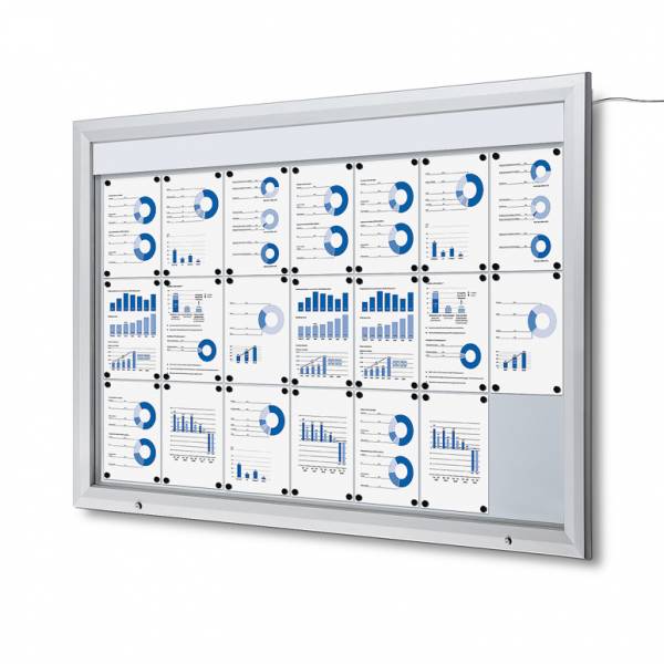 Schaukasten Außen Premium 21xA4 LED