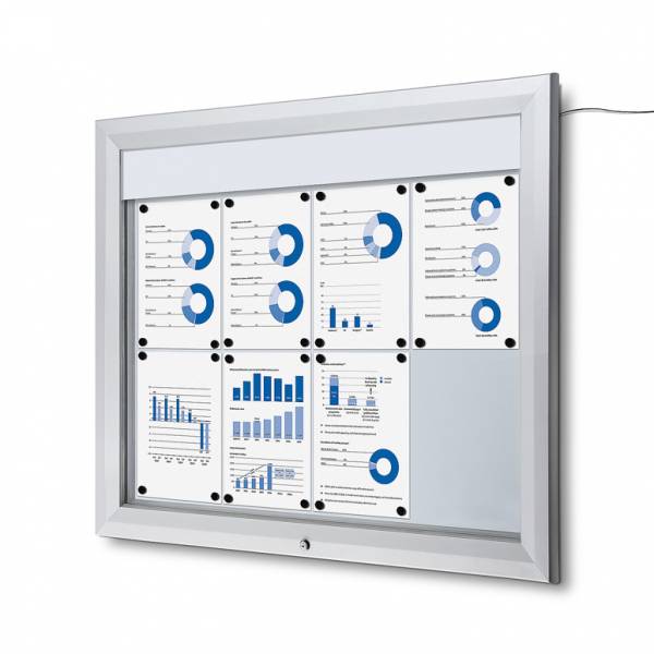 Schaukasten Außen Premium 8xA4 LED