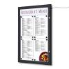 A4 Lockable LED Menu Case Logo Panel RAL 9005 - 1