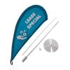 Micro-Flagge Tischplatte 45 cm, Basis und Mast - 2
