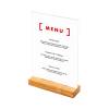 Format: A4 (210 x 297 mm) Wooden T Stand Menu Holder - 0