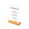 Format: A5 (148 x 210 mm) Wooden T Stand Menu Holder - 1
