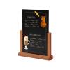 Tischaufsteller Holz, teak, DIN A4 - 8