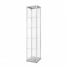 Glasvitrine silber - Quadratisch