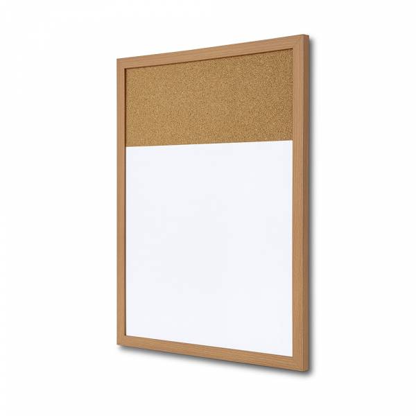 Kombiboard - Whiteboard Holz / Kork 45 x 60 cm