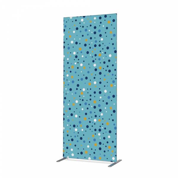 Textil Raumteiler Deko 100-200 Doppel Punkte Farbe Blau