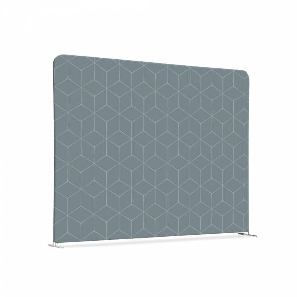 Textil Raumteiler 200-150 Doppel Hexagon Grau