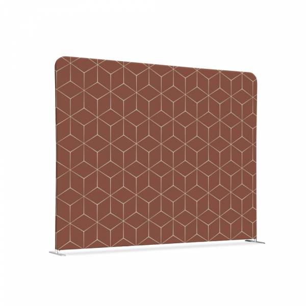 Textil Raumteiler 150-150 Doppel Hexagon Rost