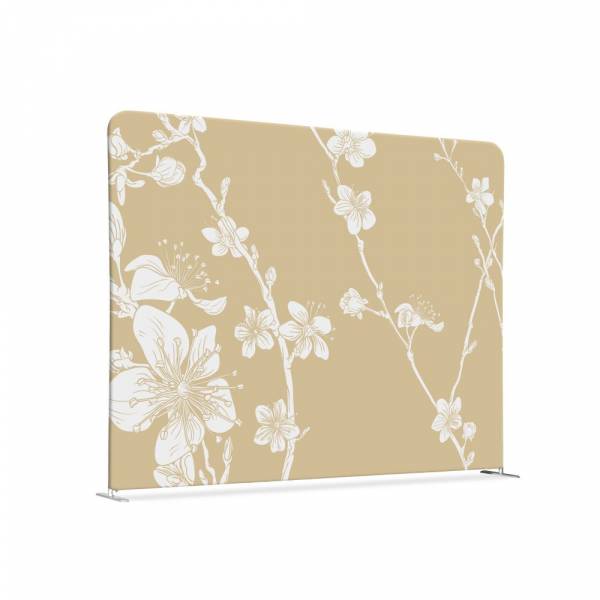 Textil Raumteiler 150-150 Doppel Abstrakte Japanische Kirschblüte Beige